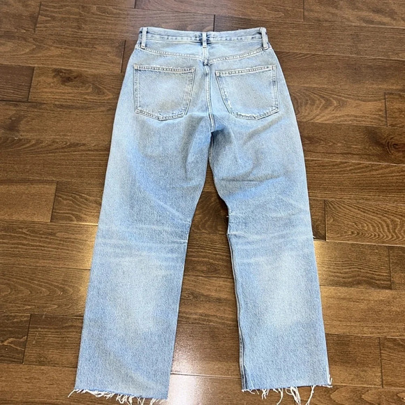 Agolde 90'S Mid Rise Distressed Loose Fit CROPPED in Major - Picture 10 of 12